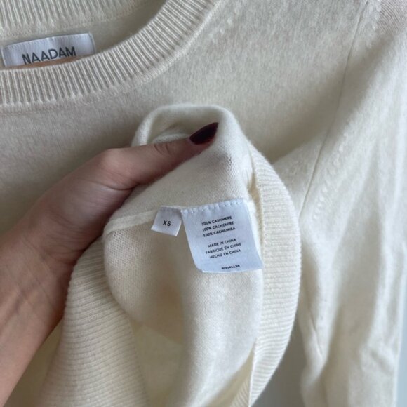 Naadam Cashmere Cream Sweater - Picture 6 of 7